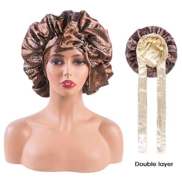 Satin Sleep Cap Silkeaktig Satin Bonnet BLÅ 5 BLÅ 5 blue 5
