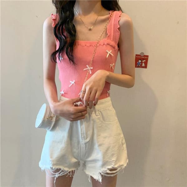 Hvid Slankende Vest Top White
