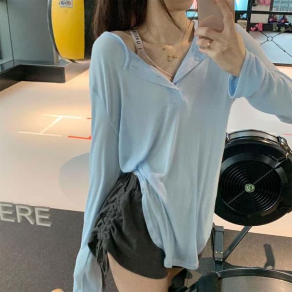 Tanktopp Kort Topp BLÅ M Blue M