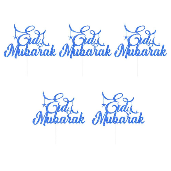 5 stk Eid Mubarak Baking Cupcake Toppers E E