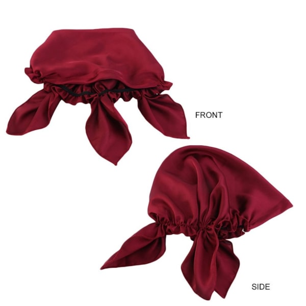 Satin Cap Bowknot Sleep Hat ROSA pink