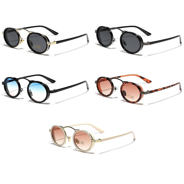 Punk solbriller Oval solbriller LEOPARD-TE LEOPARD-TE Leopard-Tea