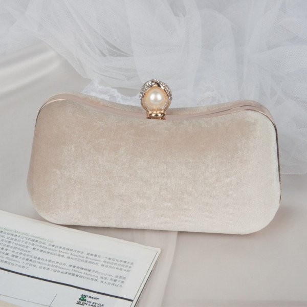 Bronzing Banket Taske Single Shoulder Chain Bag APRIKOS Apricot