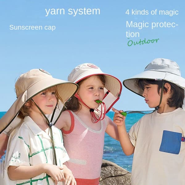 Barnas solhatt UV-beskyttelse HVIT white