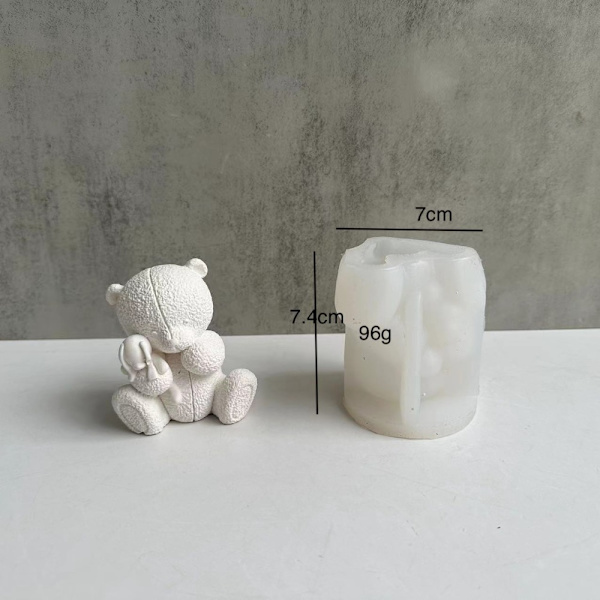 Silikoneform Epoxyharpiksform Lille bjørn Silikoneform