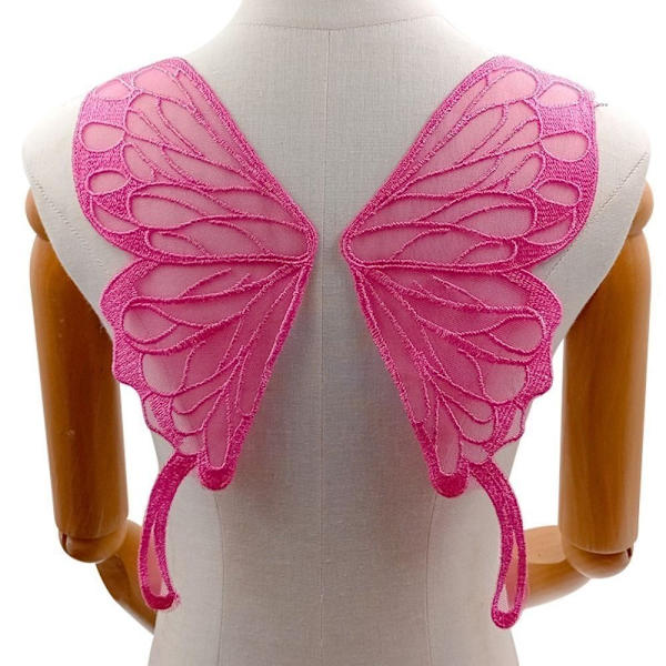 Organza Butterfly Wings Patch 3D Wings Patch RÖD Red