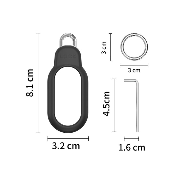 Turvalukko Case Tracker Secure Holder LÄPINÄKYVÄ Transparent