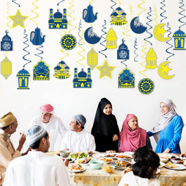 Eid Mubarak Banner Eid hengende ornamenter A A A