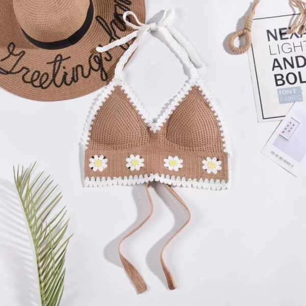 Dame badetøy Topp Beach Wear Outfit BLOMSTER-BRUN BLOMSTER-BRUN Flower-Brown