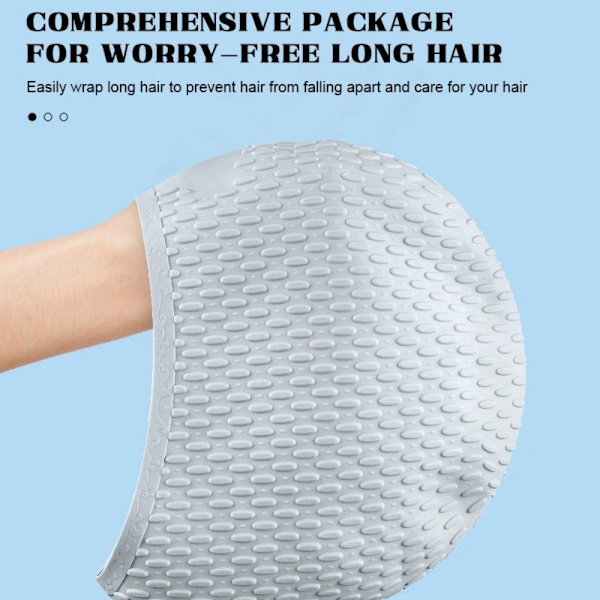Boblebadehette Silikonbadehetter LYSEBLÅ light blue