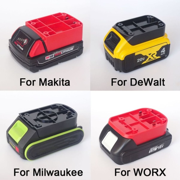 DIY Adapter Batteristik SORT TIL MILWAUKEE SORT TIL Black for Milwaukee