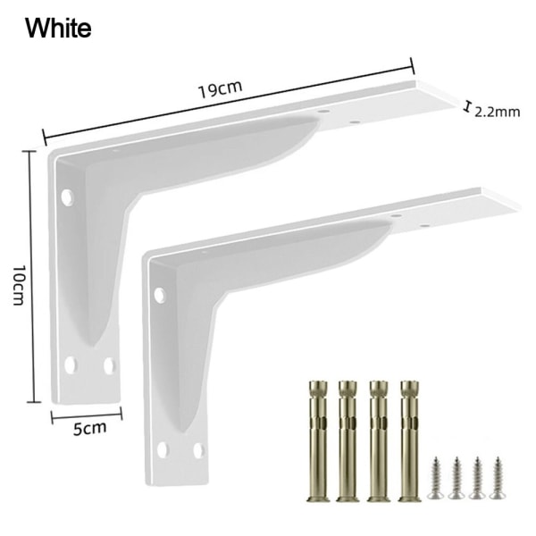 Penkkipöydän hyllyteline Seinään kiinnitettävä tuki VALKOINEN 8TUUMA white 8inch