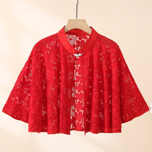 Rose Jacquard Polyester Sjalar Solskyddssjal VIT White