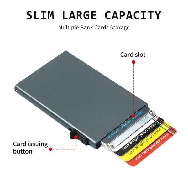 Luottokorttikotelo RFID-korttikotelo HARMAA Grey