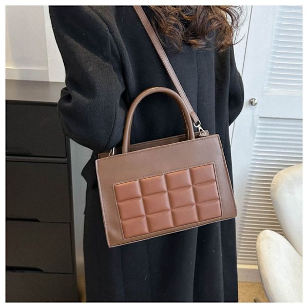 Enkel Skulder Underarm Bag Liten Firkantet Bag KAFFE coffee