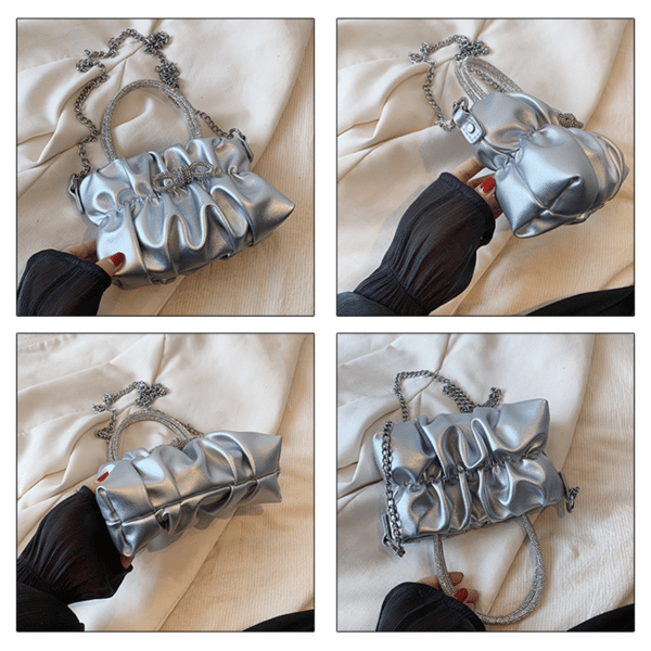 Axelremsväska Hinkväska SILVER Silver