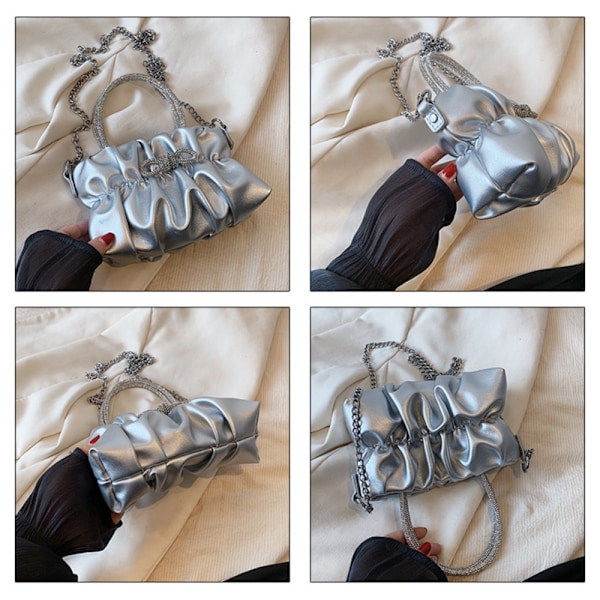 Crossbody Bag Bucket Handväska VIT White