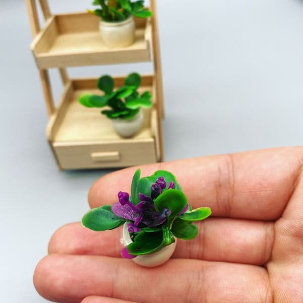 Dockskåp Miniatyr Växt Plast Simuleringsvas 1 1 1