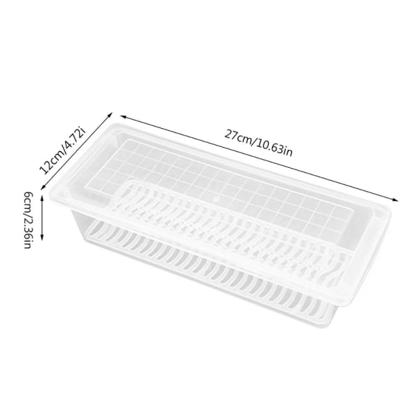 1 Stk Crisper Box Food Organizer Fiskekød Opbevaringsboks