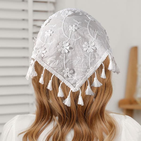 Spets Hårband Blomma Turban Sjal 2 2 2