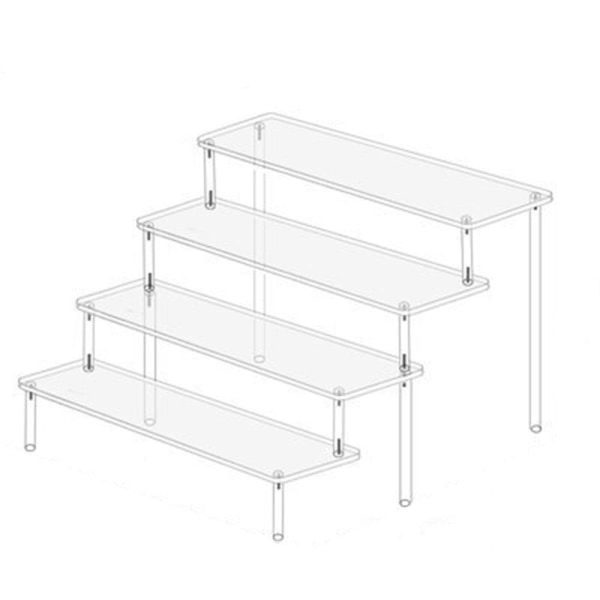 Akryl Display Stand Figur Hylde 30X8CMFOUR-LAYER FIRE-LAYER 30x8cmFour-layer
