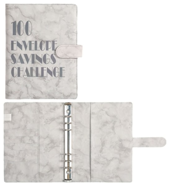 100 Days Savings Challenge Saving Challenge Binder BLÅ Blue