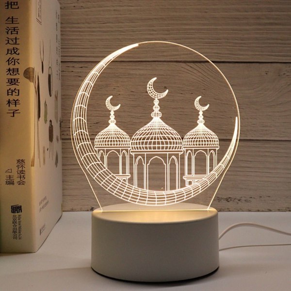 Eid Mubarak Nattljus Ramadan Kareem Dekoration Lantern STIL