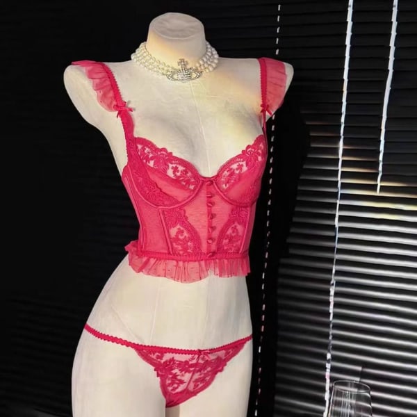 Alusvaatteet Suit Sexy Lingerie Set ROSE RED M rose red M