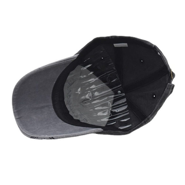 Kirjonta Baseball-lippikset Distressed Haalistunut Casquette MUSTA black