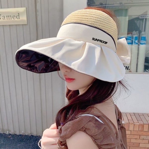 Solhat med bred skygge Strandsolhat BEIGE beige