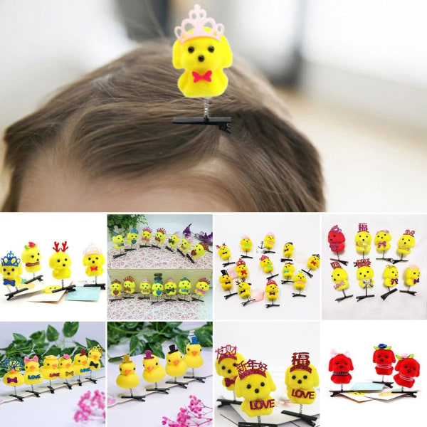 Little Yellow Duck Plys hårnåle Spring Hair Clip 05 05 05