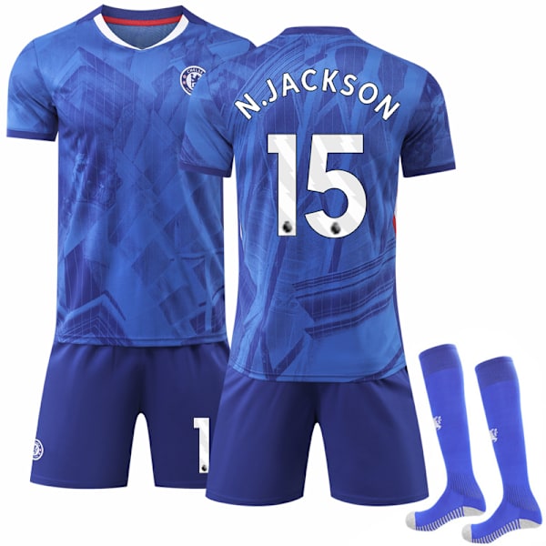 25-26 Chelsean kotipaita lasten aikuisten jalkapallopaita sukilla No.15 Jackson 16