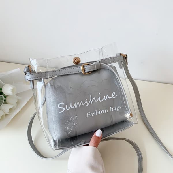 2-i-1 Skuldervesker Jelly Bag LYSEGRÅ light grey