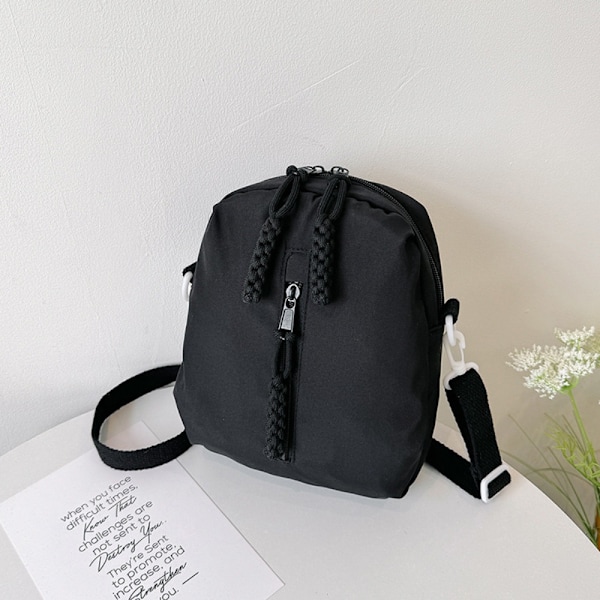 Candy Color Crossbody-väska Transparent ficka VIT White