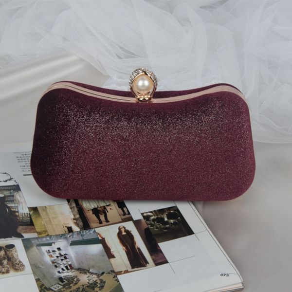 Bronzing Bankettväska Single Shoulder Chain Bag APRICOT Apricot