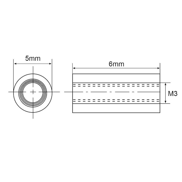 10st Standoff Column Spacer för RC-flygplan, FPV Quadcopter, CNC 10pcsM3x6mm