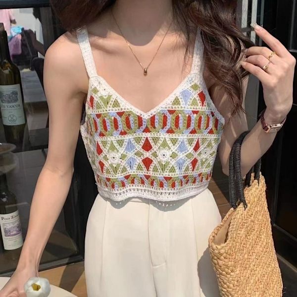 Uthult Camisole Hekleblomst Uthult Stropp BLÅ Blue