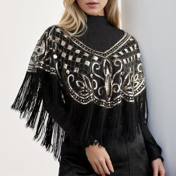 Flapper sjal paljett sjal FARGE 3 FARGE 3 Color 3