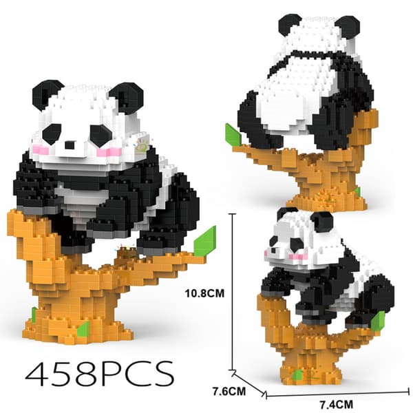 Panda Byggeklods Legetøj Samlet Legetøj 4 4 4