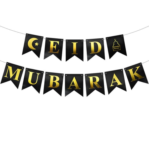 Eid Mubarak Banner Ramadan Dekorasjon GRØNN