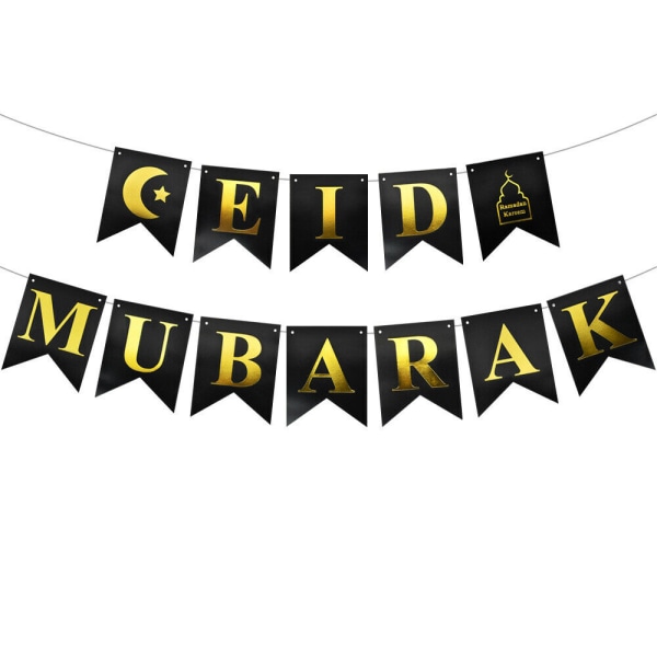 Eid Mubarak Banner Ramadan dekorasjon GRØNN green