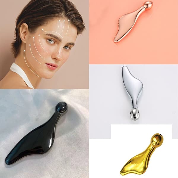 Gua Sha-værktøj til ansigtsmassage SØLV Silver