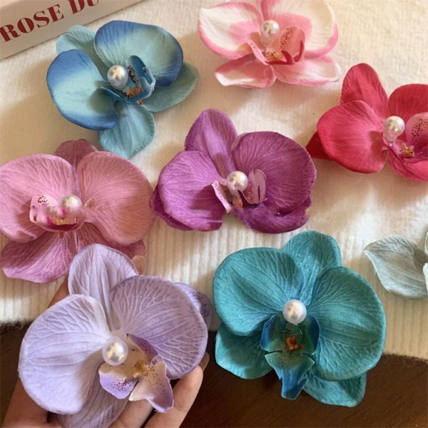 Orchid Butterfly Hair Clip Sløjfe Blomst Hårclips 7 7 7