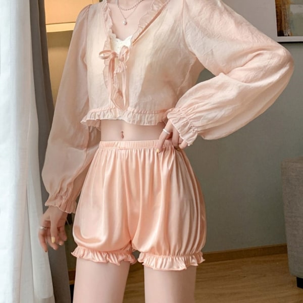 Anti-eksponering Truser Dress Shorts PINK M Pink M