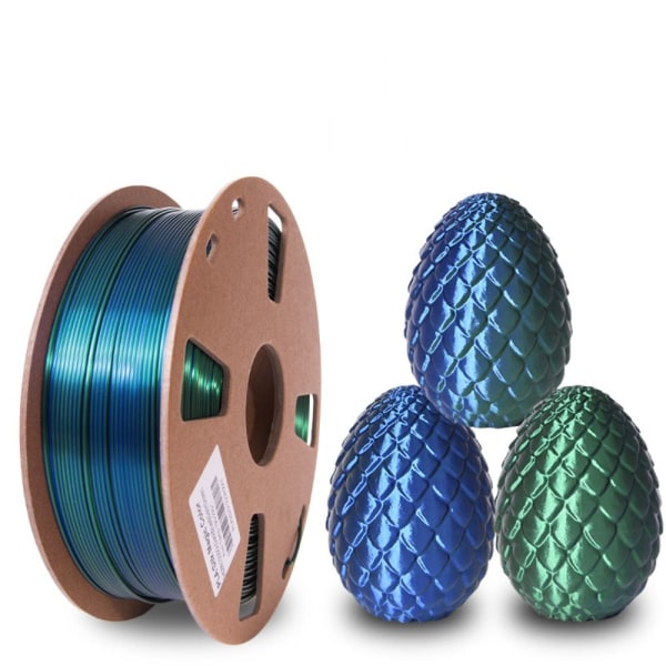 3D Print Silk PLA 3D Printer Filament Bundle MØRKE BLÅ/MØRKE Dark Blue/Dark Green