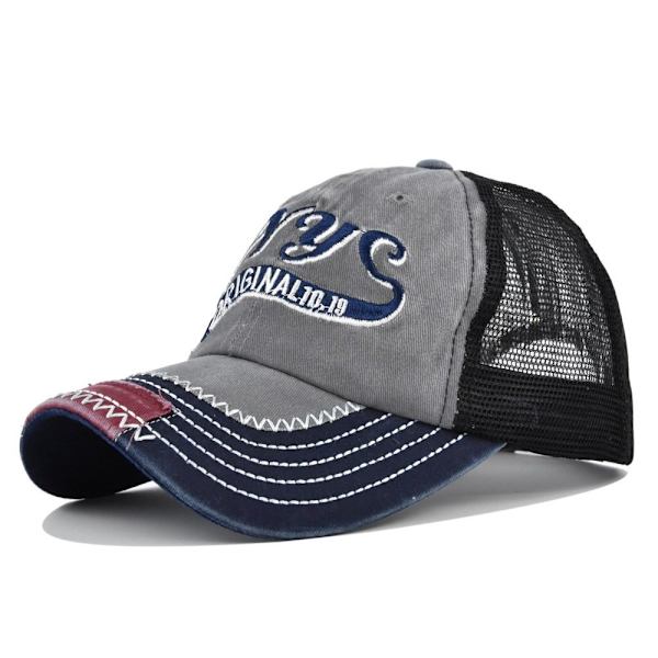 Kirjekirjonta Baseball-lippikset Distressed haalistuneet hatut HARMAA grey