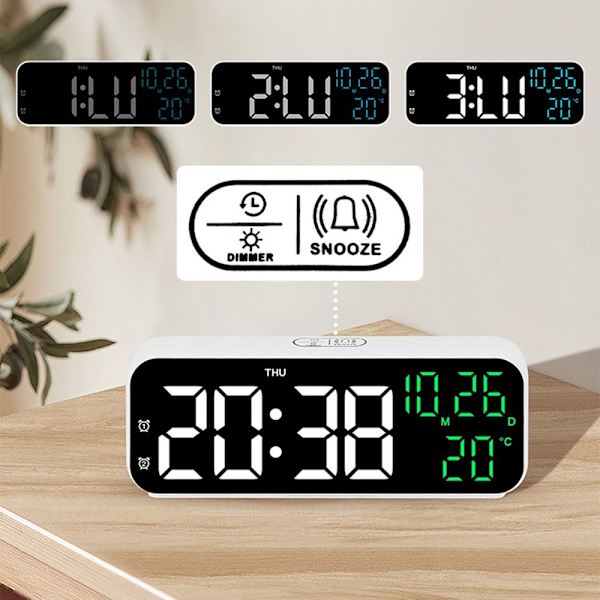 Elektronisk klocka Digitala LED-klockor 4 4 4