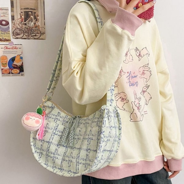 Skuldervesker Messenger Bag FERSKEN DUKKE ANheng Peach Doll pendant