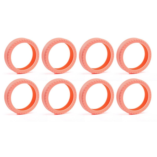 8 kpl / set Matkalaukkujen pyörän kengät Matkalaukun pyörien suoja Orange 8Pcs-8Pcs
