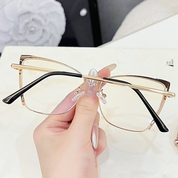Anti-Blue Light Glasses Neliömäiset silmälasit MUSTA KULTA Black gold